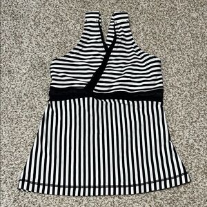Lululemon Striped Black and White Women's Tank Top